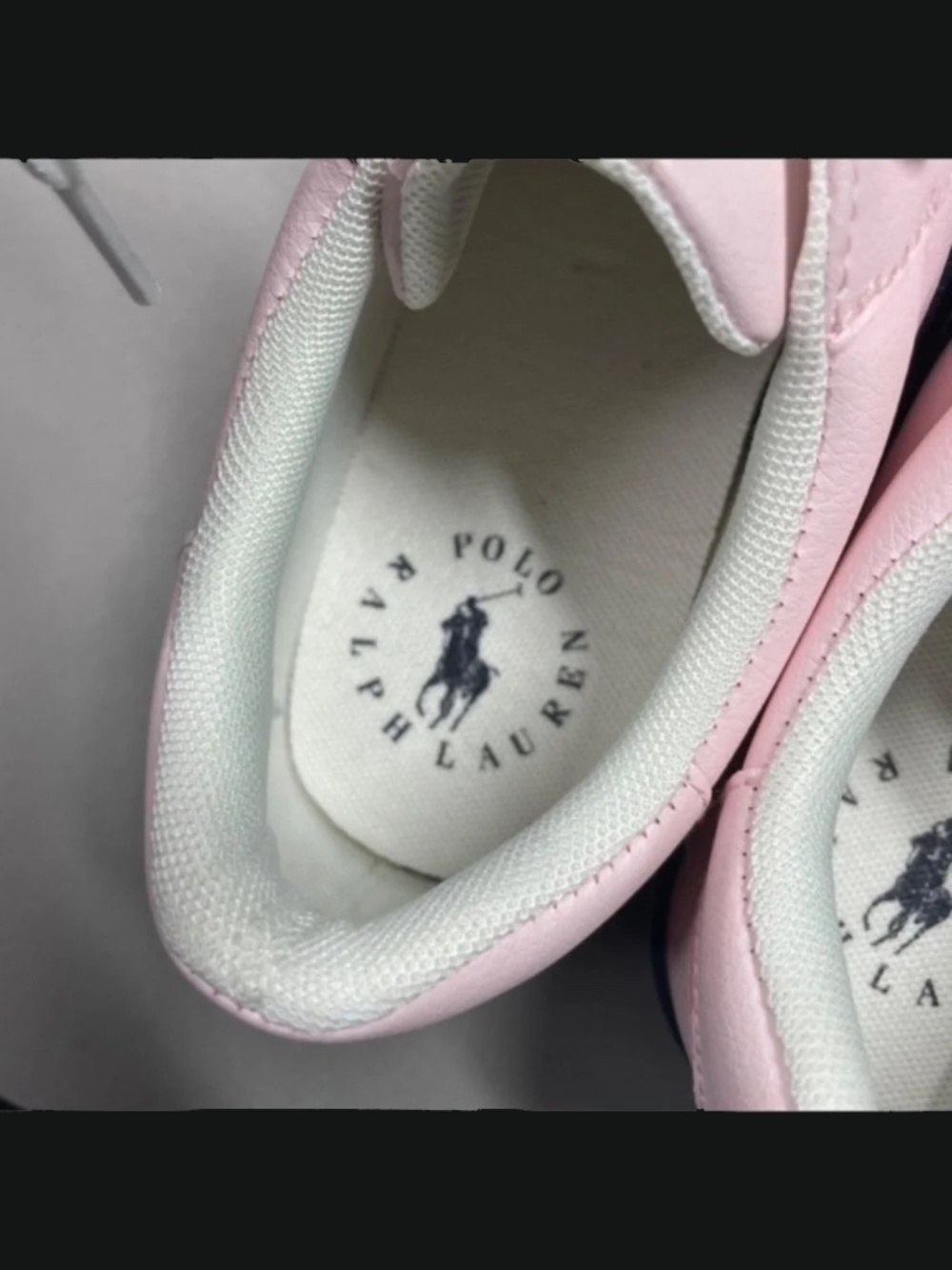 NEW Polo Ralph Lauren Shoes Womens 5.5 pink leather sneaker preppy casual - Picture 6 of 9